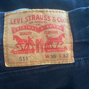 Blue Levi 511 Corduroy Pants